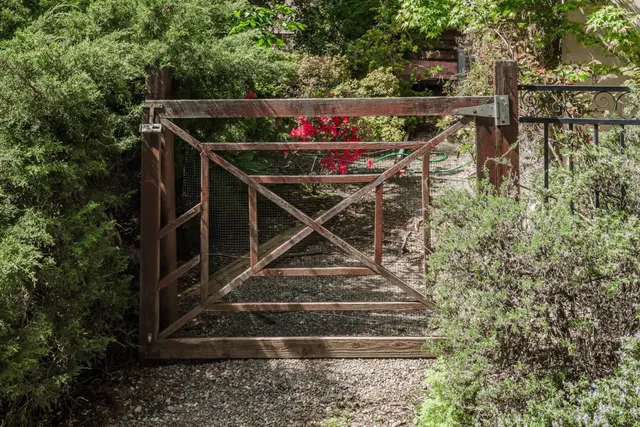 a view of a house with a mountain