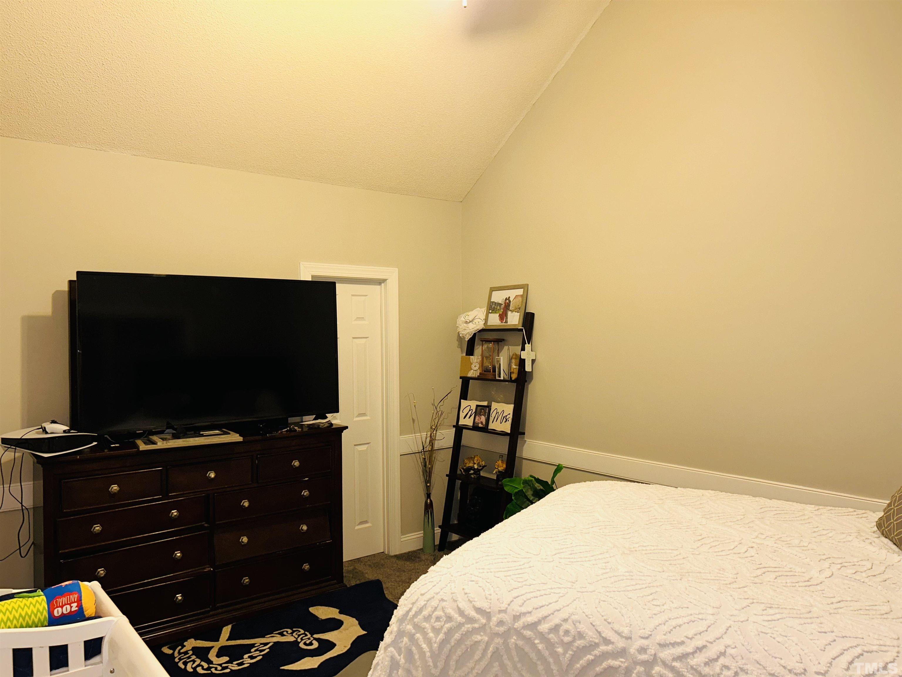 5524 Scuppernong Road Wilson, NC 27893 - Photo 36 of 37 a bedroom with a bed and a flat screen tv