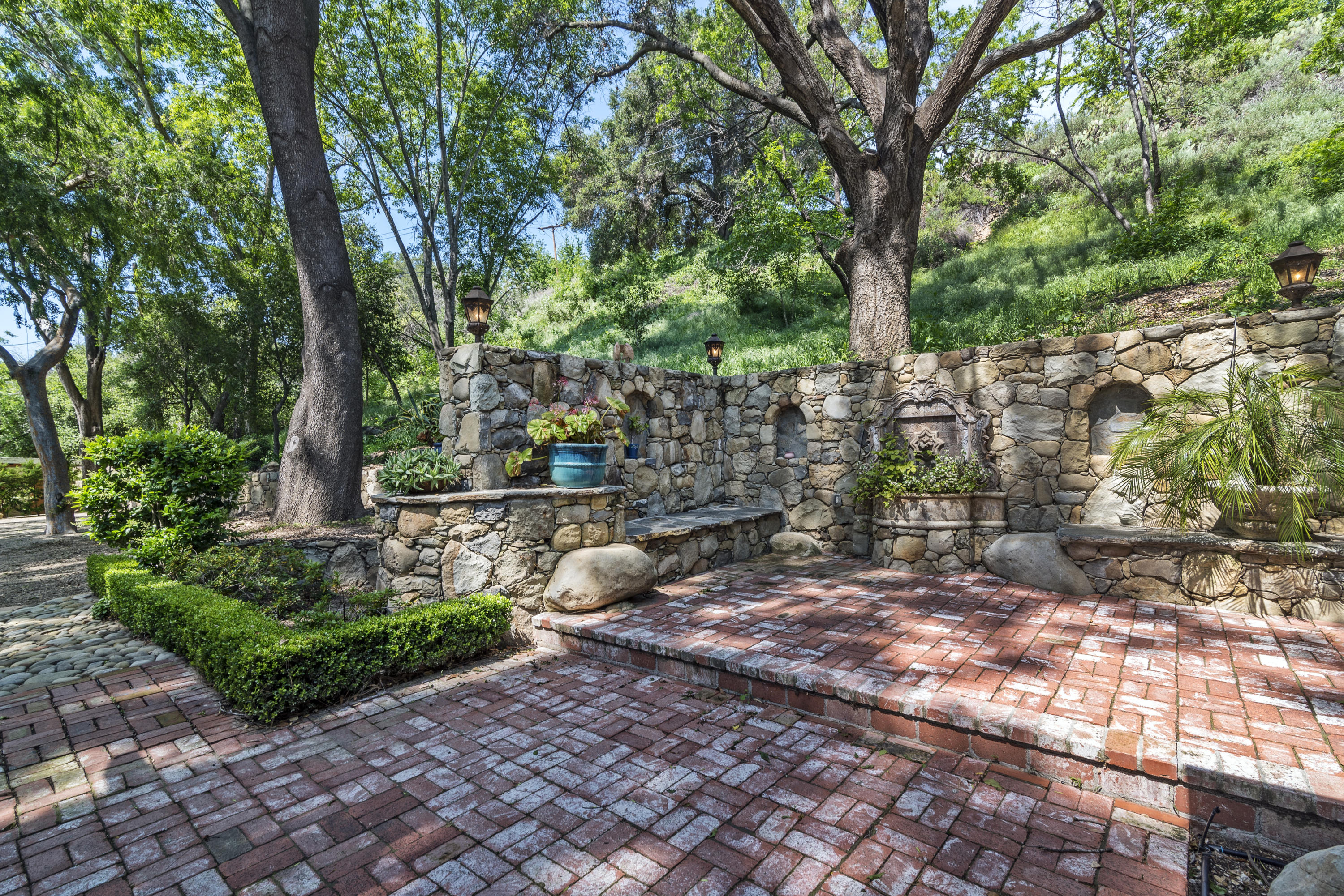 129 Grapevine Road Oak View, CA 93022 - Photo 6 of 24 a view of a backyard with large trees and plants