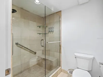 an empty room with large window