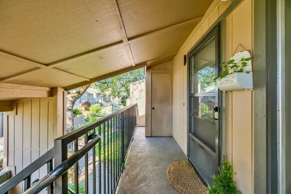 a view of a porch