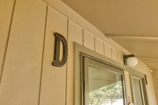 a close view of sliding door