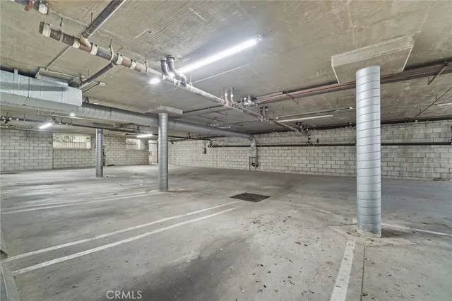 a view of a room with racks