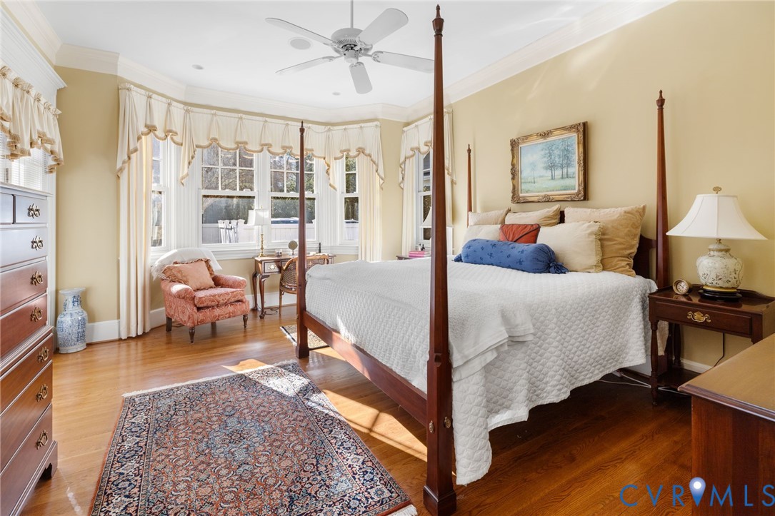 2730 Live Oak Lane Midlothian, VA 23113 - Photo 14 of 31 Primary Bedroom with wood floors, ornamental moldi