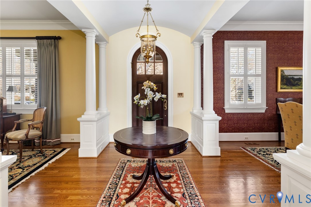 2730 Live Oak Lane Midlothian, VA 23113 - Photo 4 of 31 Foyer entrance featuring crown molding, wood finis