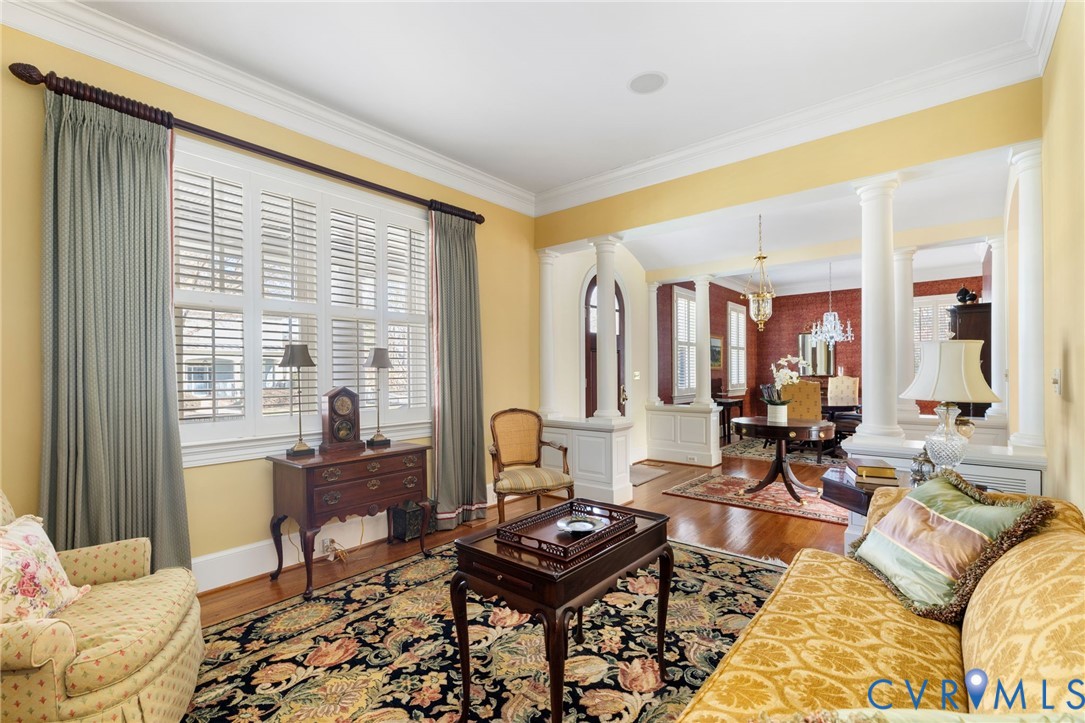 2730 Live Oak Lane Midlothian, VA 23113 - Photo 6 of 31 Living area featuring wood floors, plantation shut