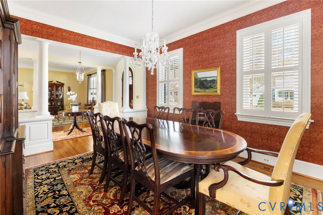 2730 Live Oak Lane Midlothian, VA 23113 - Photo 7 of 31 Dining room featuring ornamental molding, wallpape