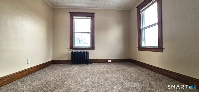 an empty room with a window