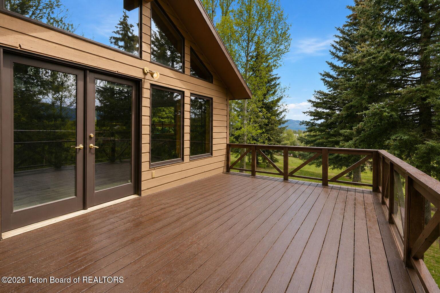 270 North Bar Y Road Jackson, WY 83001 - Photo 14 of 40 Living Room Balcony