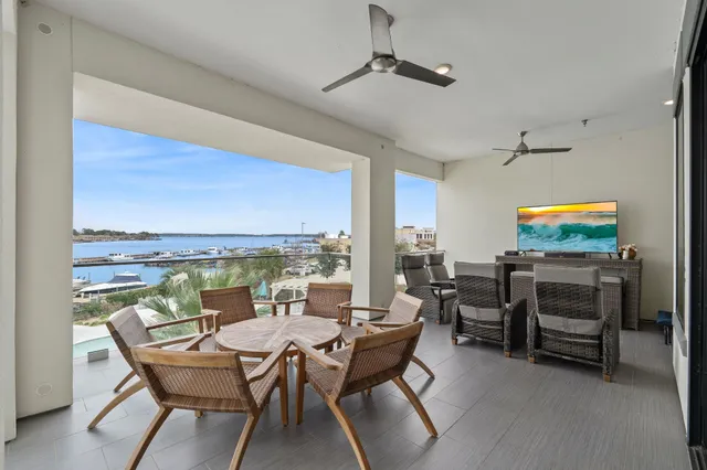 a view of living room with balcony