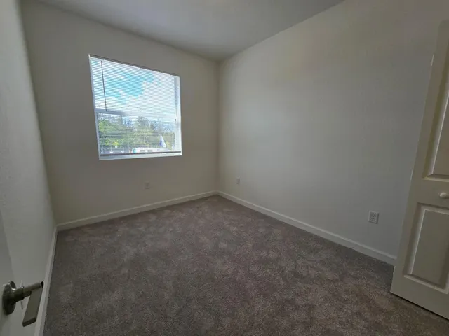 an empty room with a window