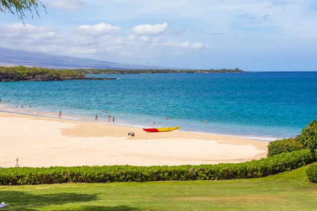 a view of an ocean and beach
