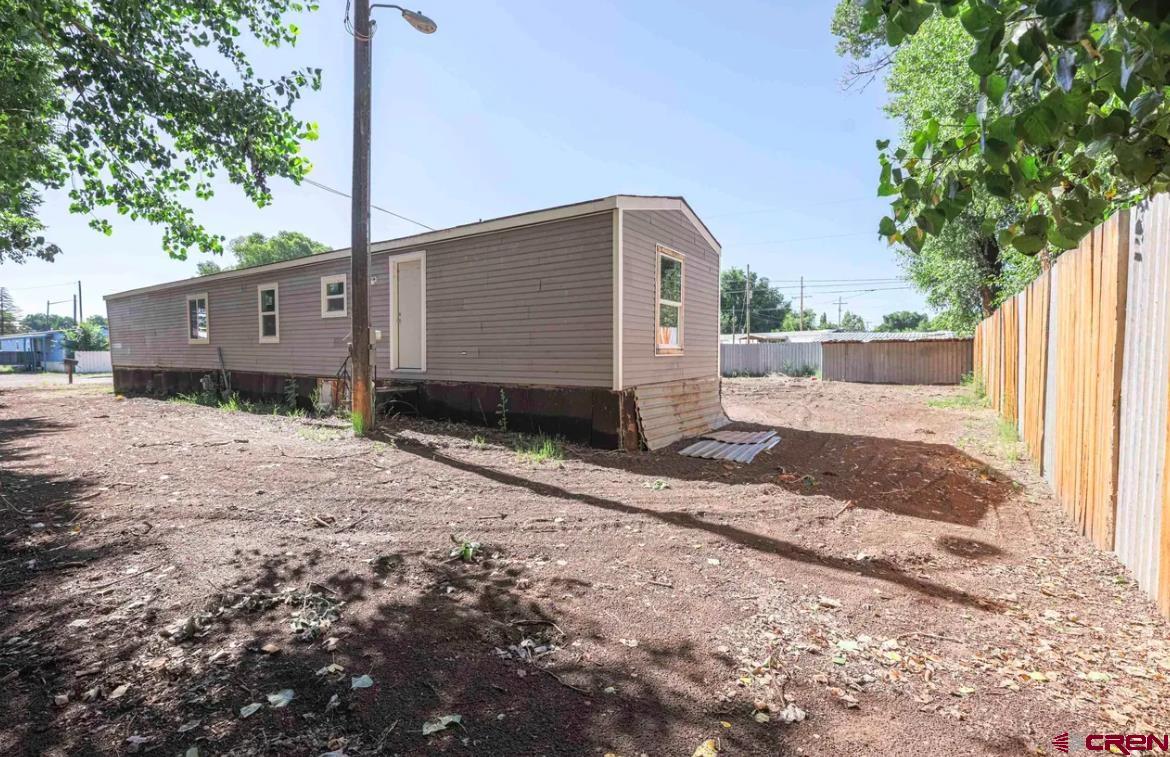 a backyard of a house