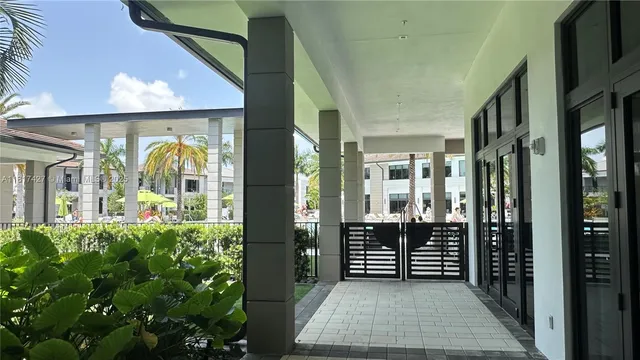 a outdoor space with lots of traffic signal lights