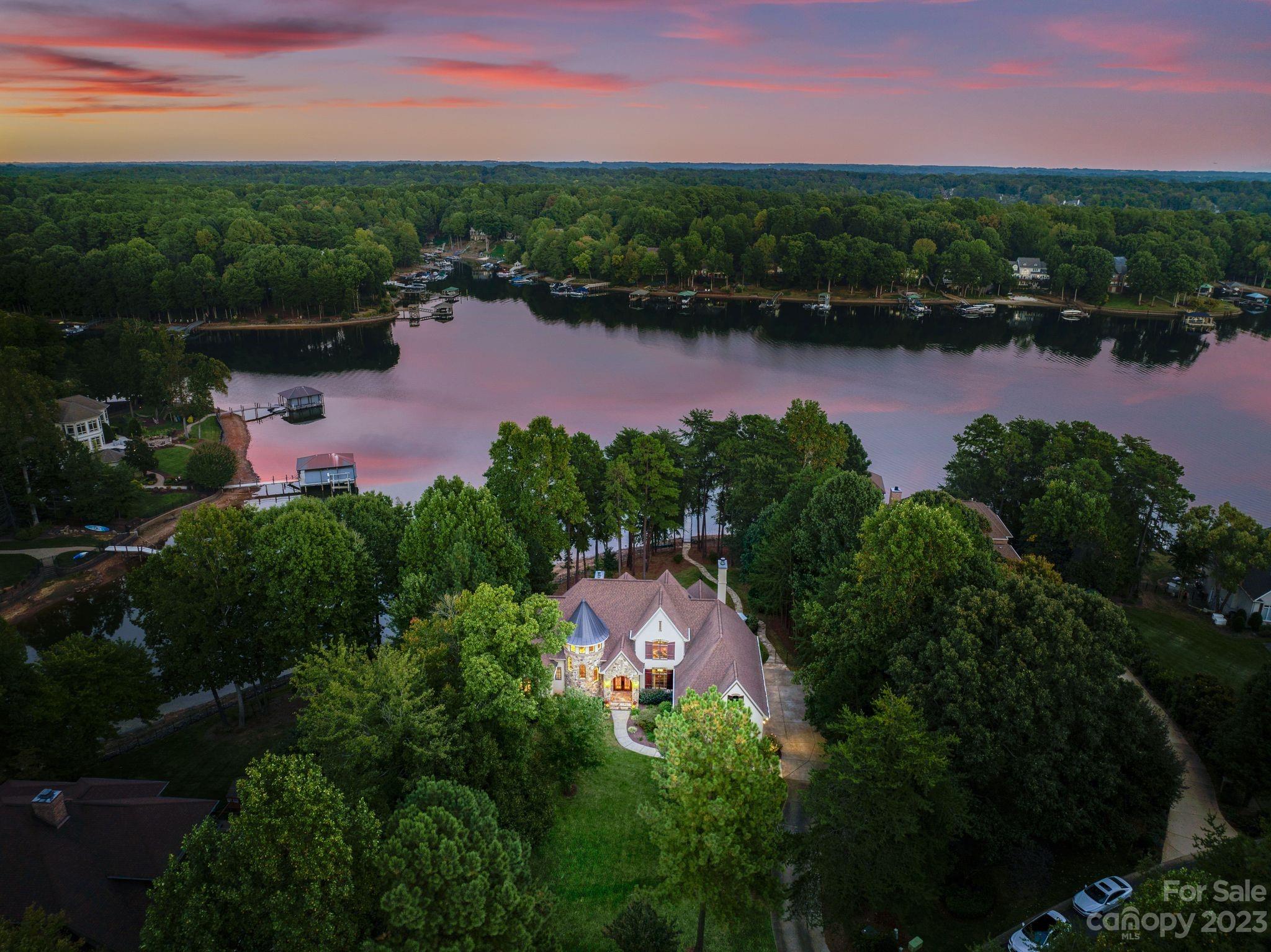 413 Bay Harbour Road Mooresville, NC 28117 - Photo 47 of 47 an aerial view of a house with a lake view