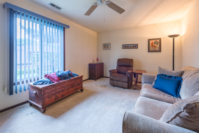 1471 Haverhill Drive, Unit B Wheaton, IL 60189 - Photo 14 of 25 a living room with furniture and a window