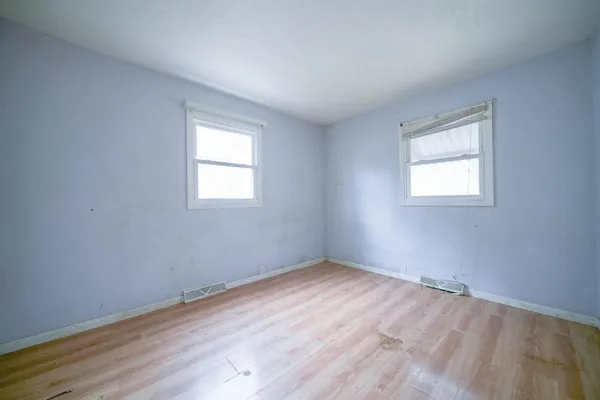 an empty room with a window
