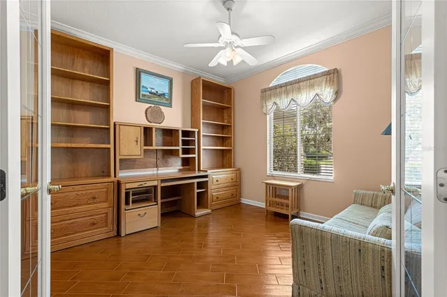 a room with furniture and a window