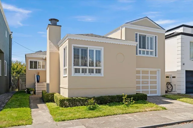 a front view of a house