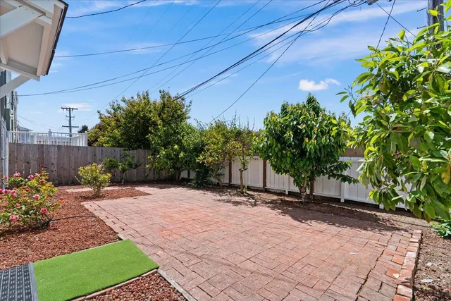 a backyard of a house