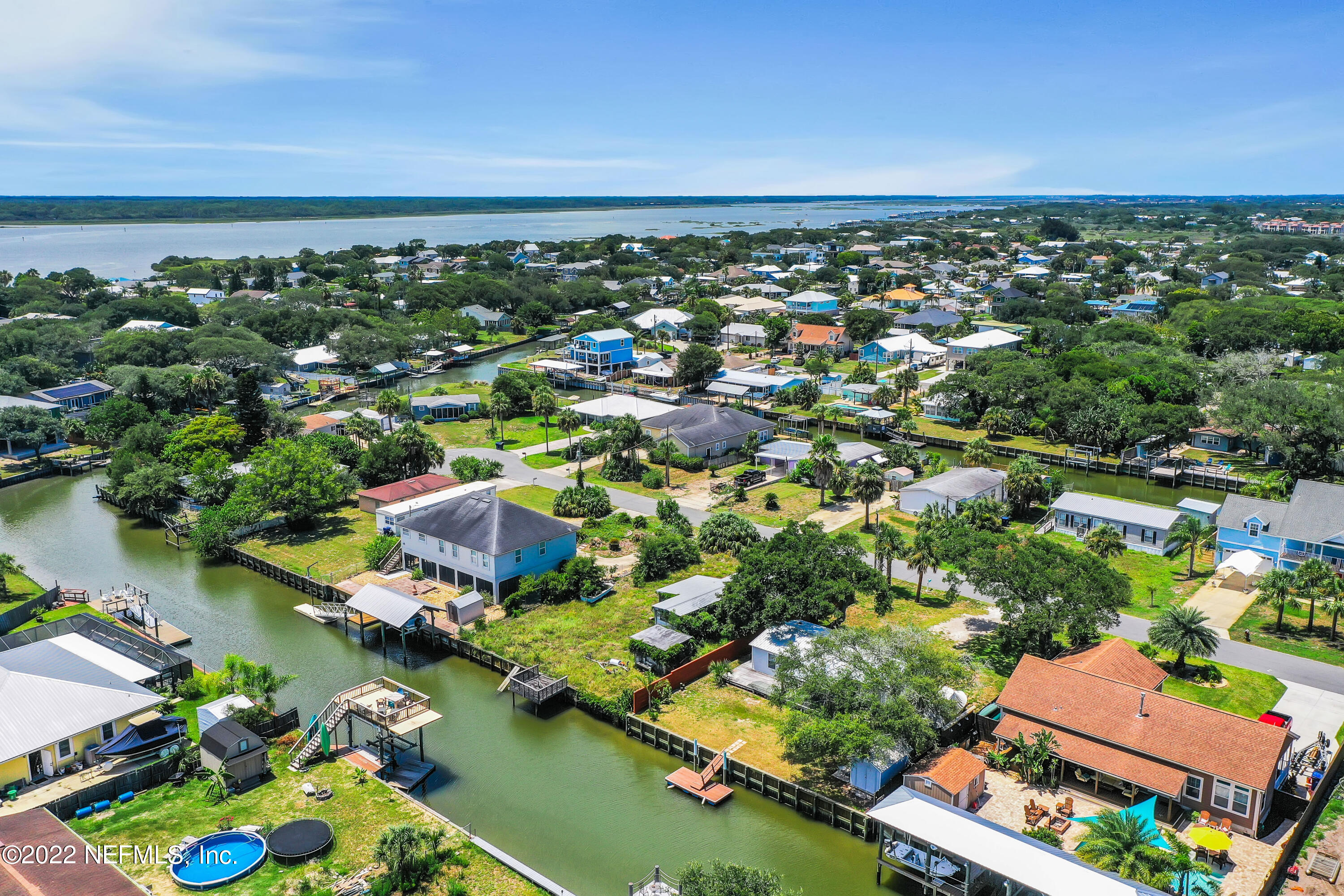 255 Villa Verda Road St. Augustine, FL 32080 - Photo 24 of 36 an aerial view of residential houses with outdoor space and lake view