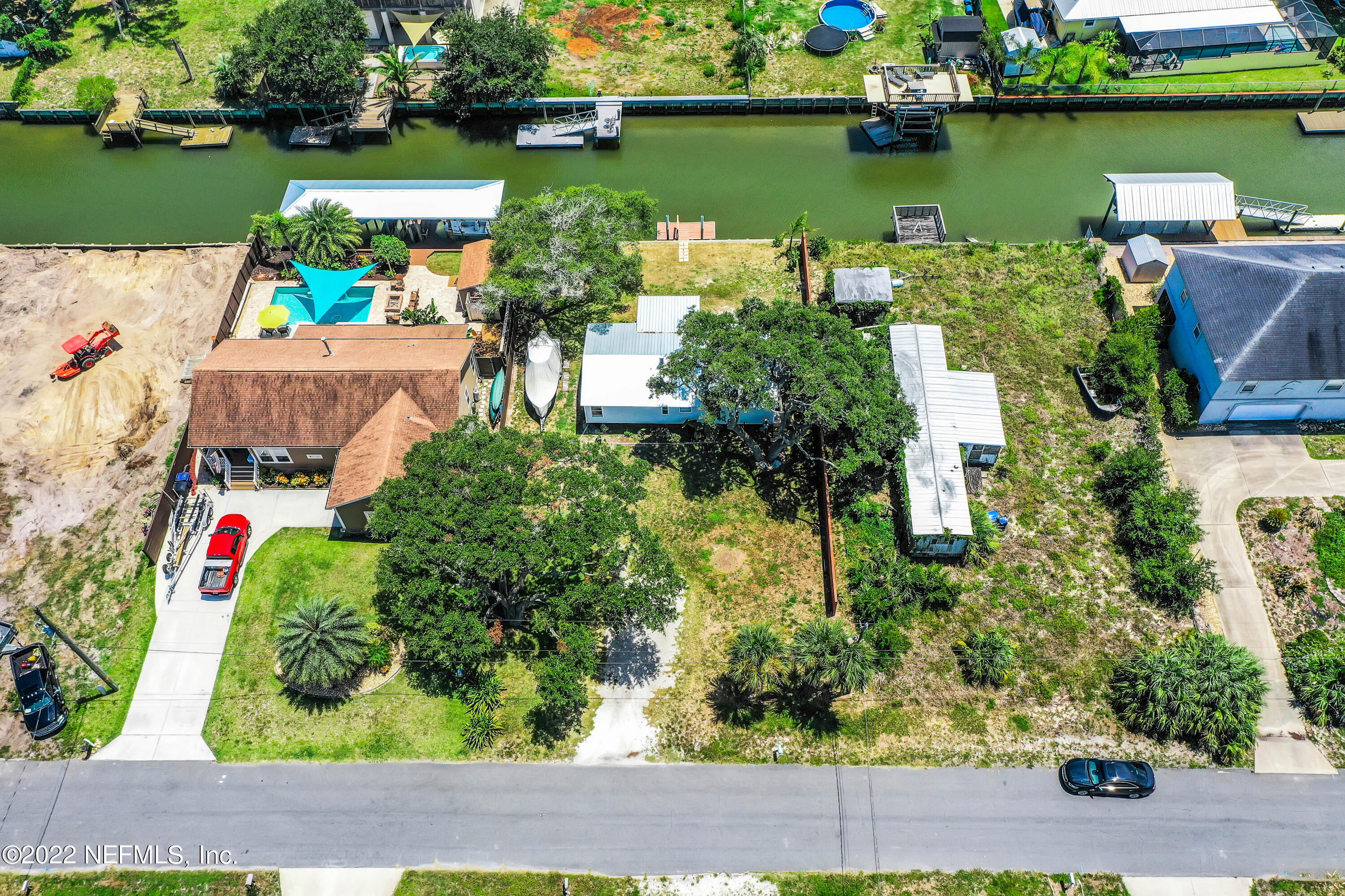 255 Villa Verda Road St. Augustine, FL 32080 - Photo 29 of 36 an aerial view of a house with outdoor space lake view and lake view
