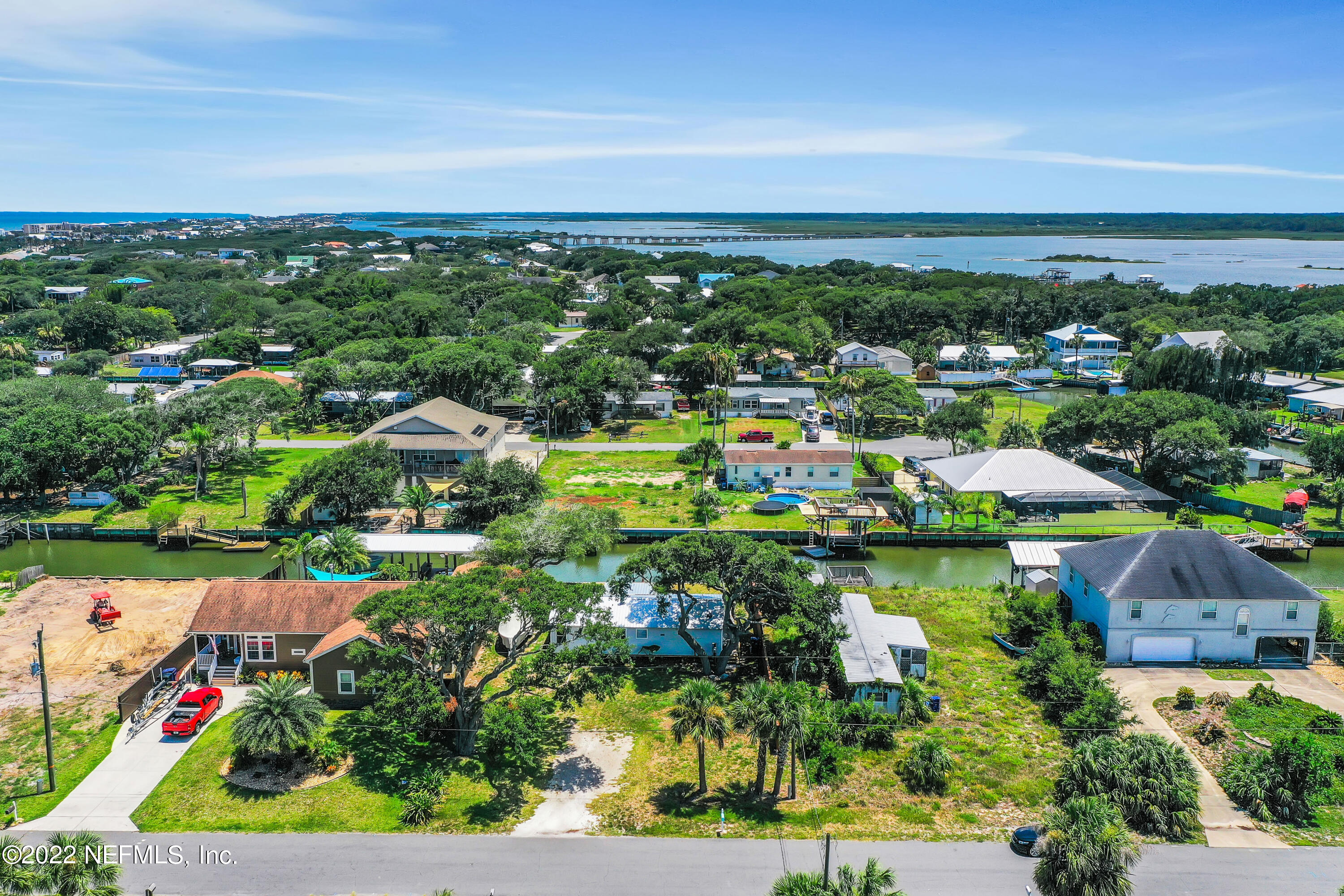 255 Villa Verda Road St. Augustine, FL 32080 - Photo 3 of 36 an aerial view of residential houses with outdoor space and swimming pool
