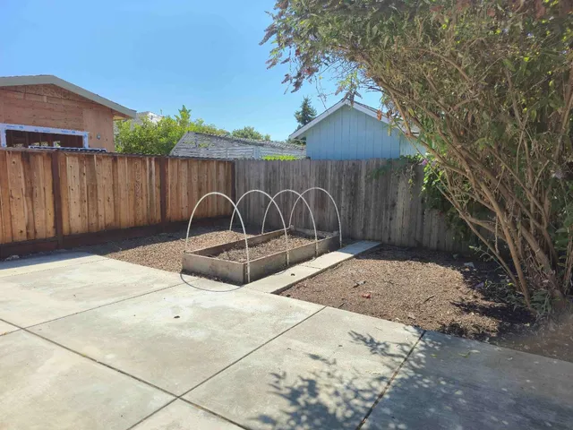 a backyard of a house
