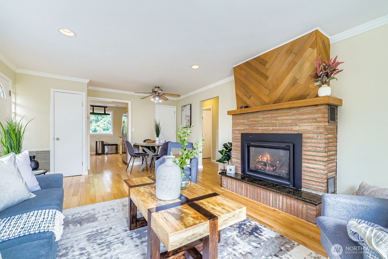 23001 Brier Road Brier, WA 98036 - Photo 4 of 28 a living room with furniture and a fireplace