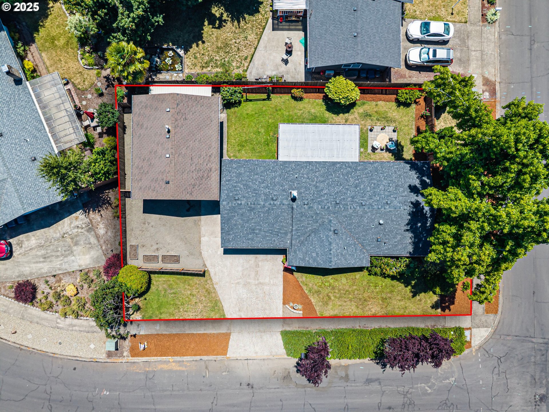 2378 11th Street Springfield, OR 97477 - Photo 38 of 38 an aerial view of a house with yard swimming pool and outdoor seating
