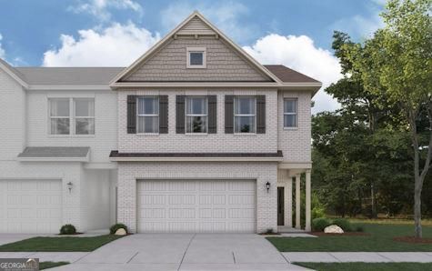 1213 Farmers Loop, Unit 44 Austell, GA 30106 - Photo 1 of 1 a front view of a house with a garden and trees