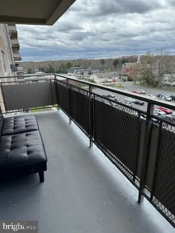 a view of a terrace with city view