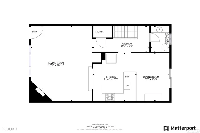 a picture of a floor plan