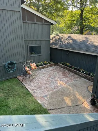 a backyard of a house