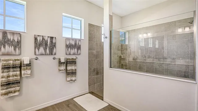 a view of a backyard with a garden