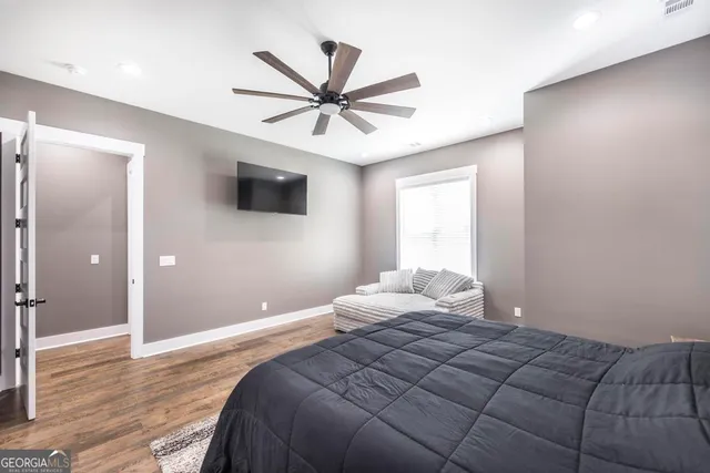 a spacious bathroom with a double vanity sink mirror and double