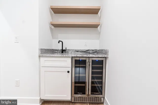 a view of a kitchen cabinets