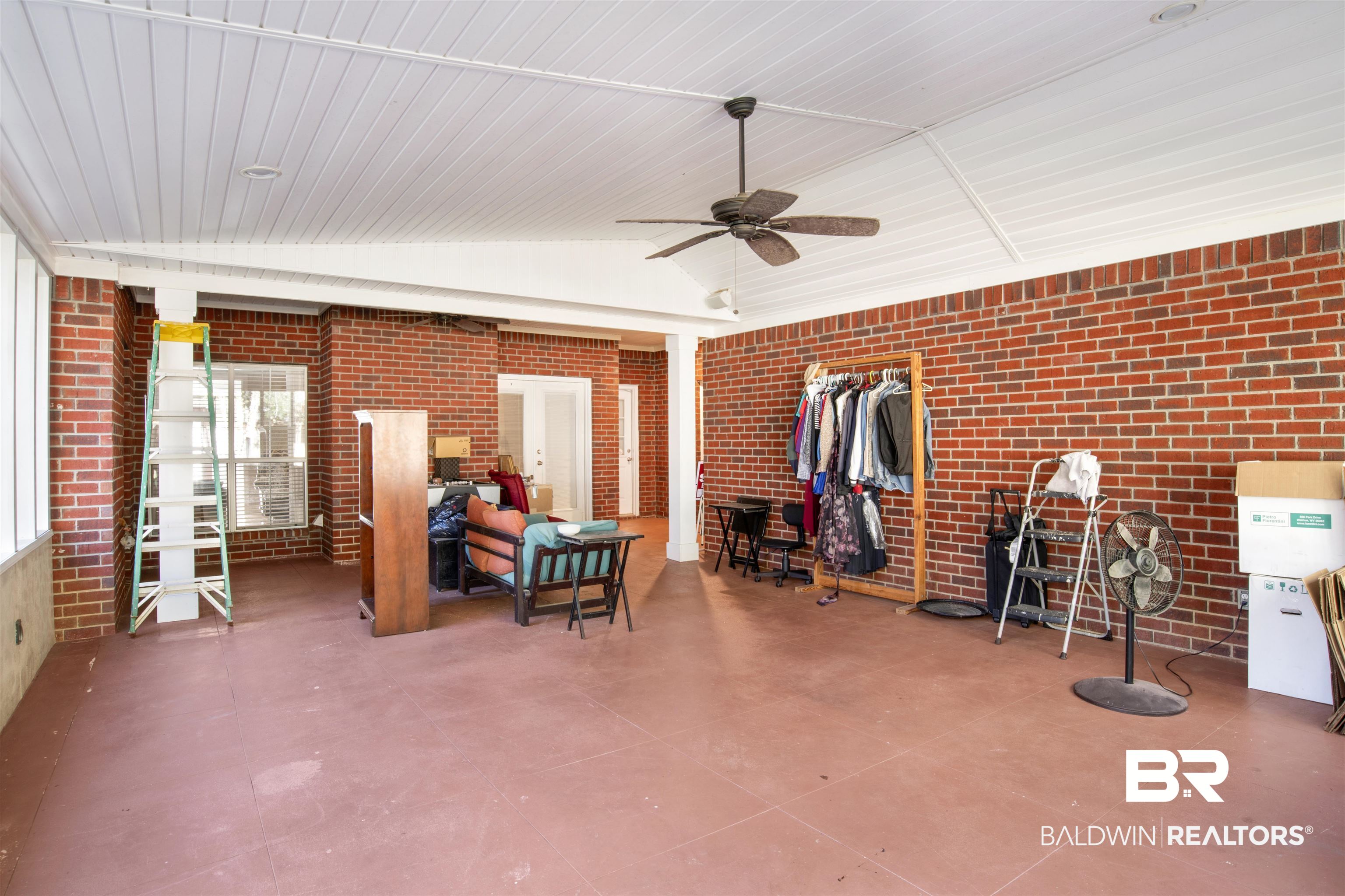 445 Wedgefield Drive South Mobile, AL 36608 - Photo 27 of 36 Interior space featuring vaulted ceiling, ceiling fan, and wood ceiling