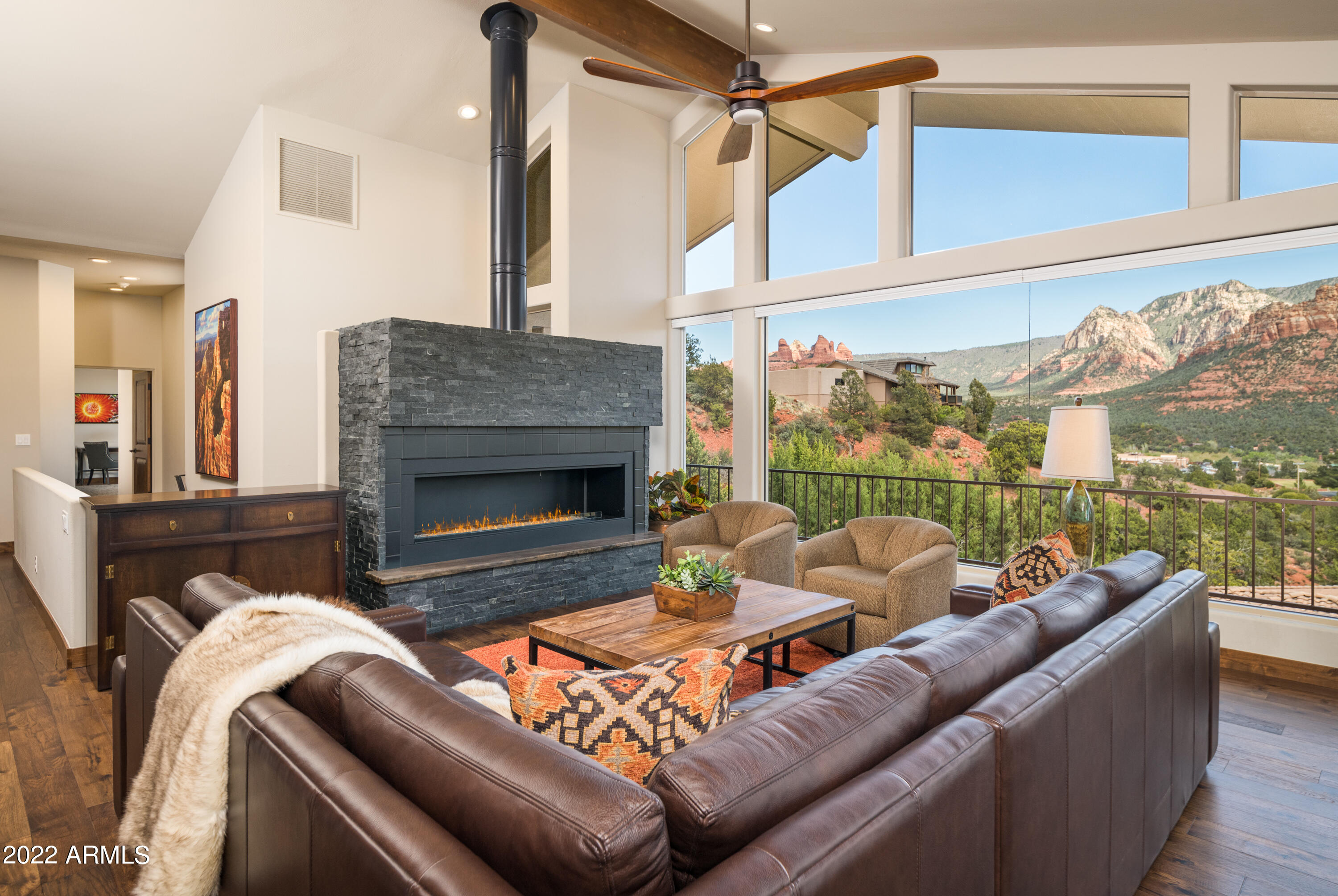170 Kashmir Road Sedona, AZ 86336 - Photo 10 of 35 New Fireplace, Windows, Flooring