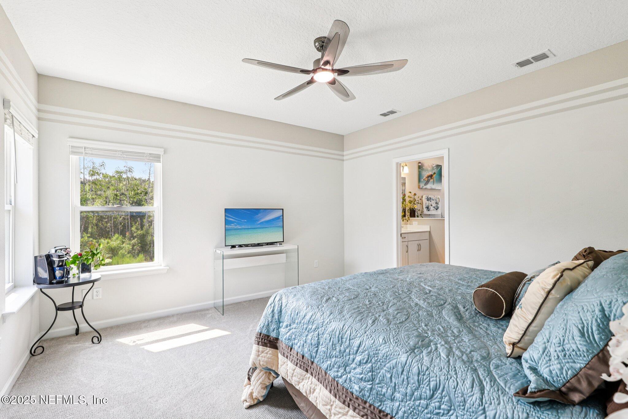 456 Stargaze Lane St. Augustine, FL 32095 - Photo 17 of 40 a bedroom with a bed dresser and a window