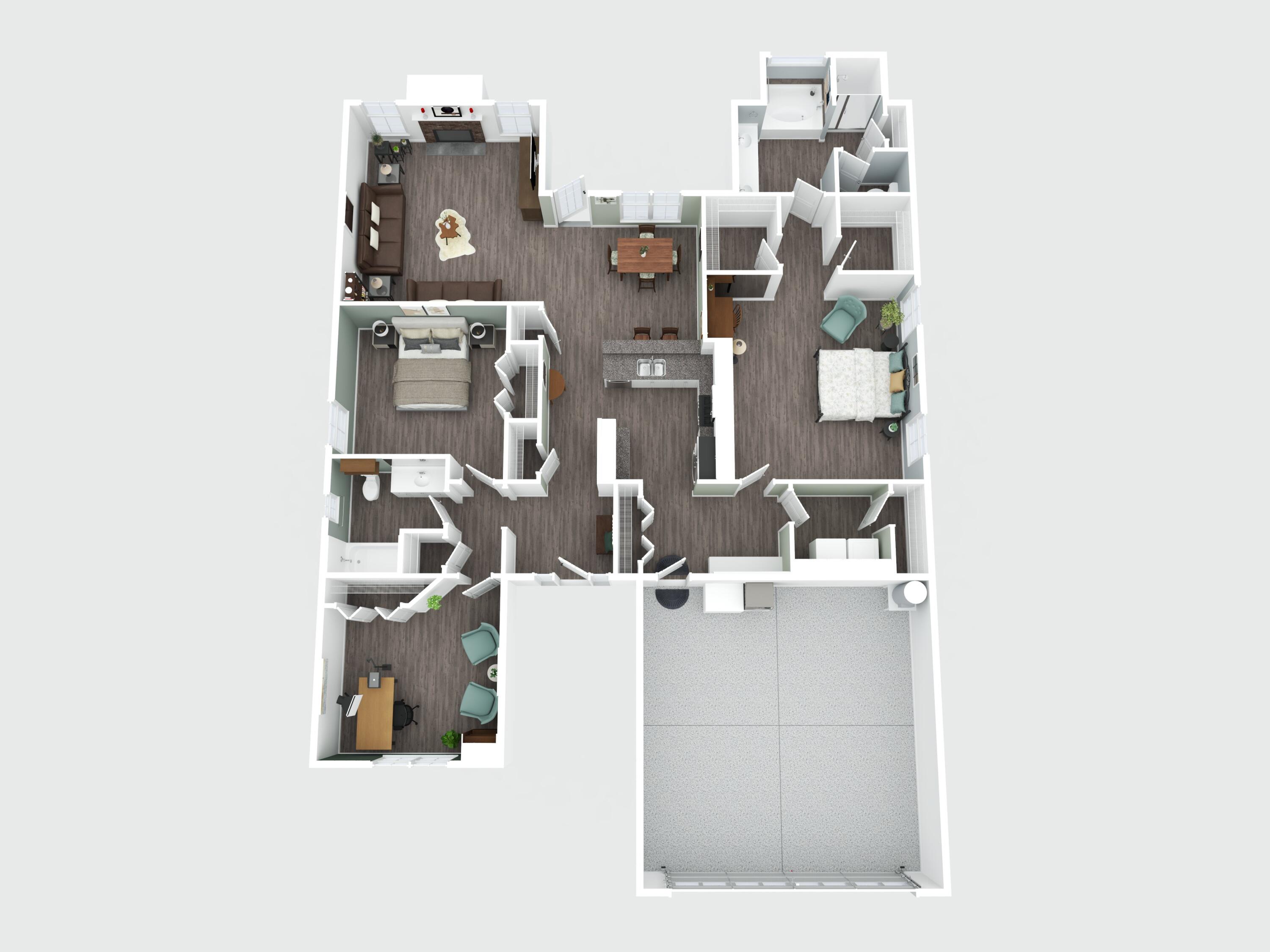 593 Raleigh Drive Graniteville, SC 29829 - Photo 23 of 23 3D Floor Plan