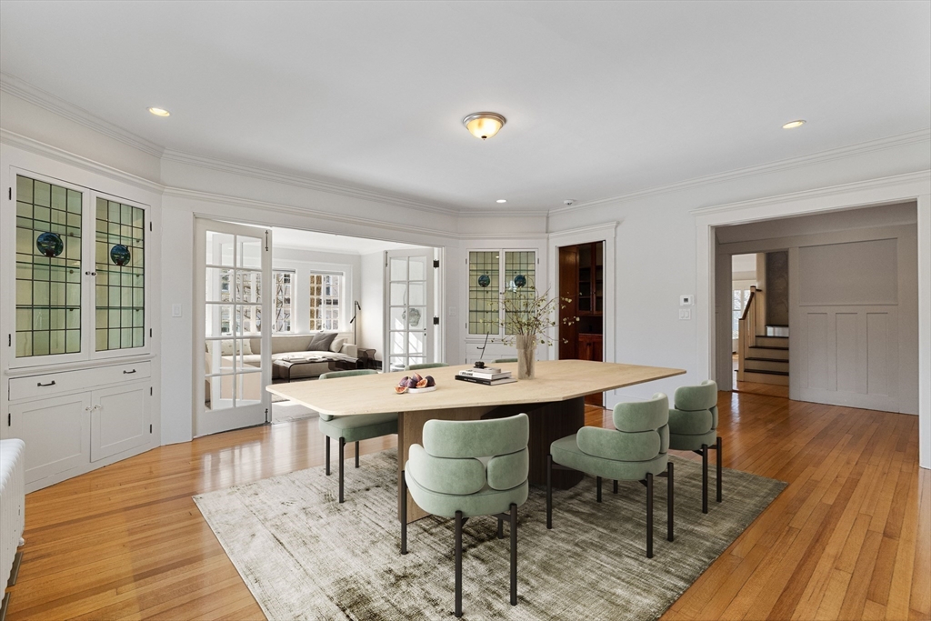 20 Winthrop Road Lexington, MA 02421 - Photo 9 of 33 a view of a dining room with furniture and wooden floor
