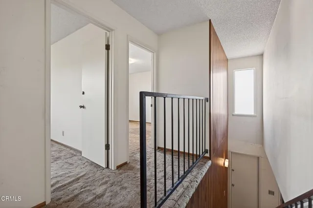an empty room with a workbench