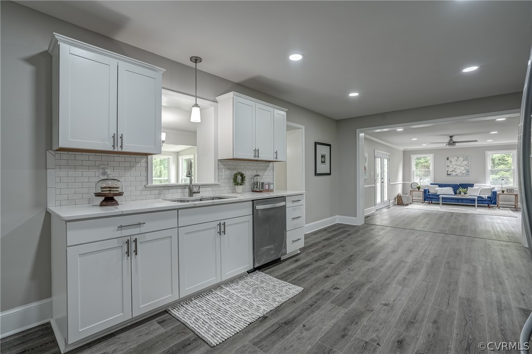 5304 River Road West Goochland, VA 23063 - Photo 27 of 47 a open kitchen with sink cabinets and wooden floor