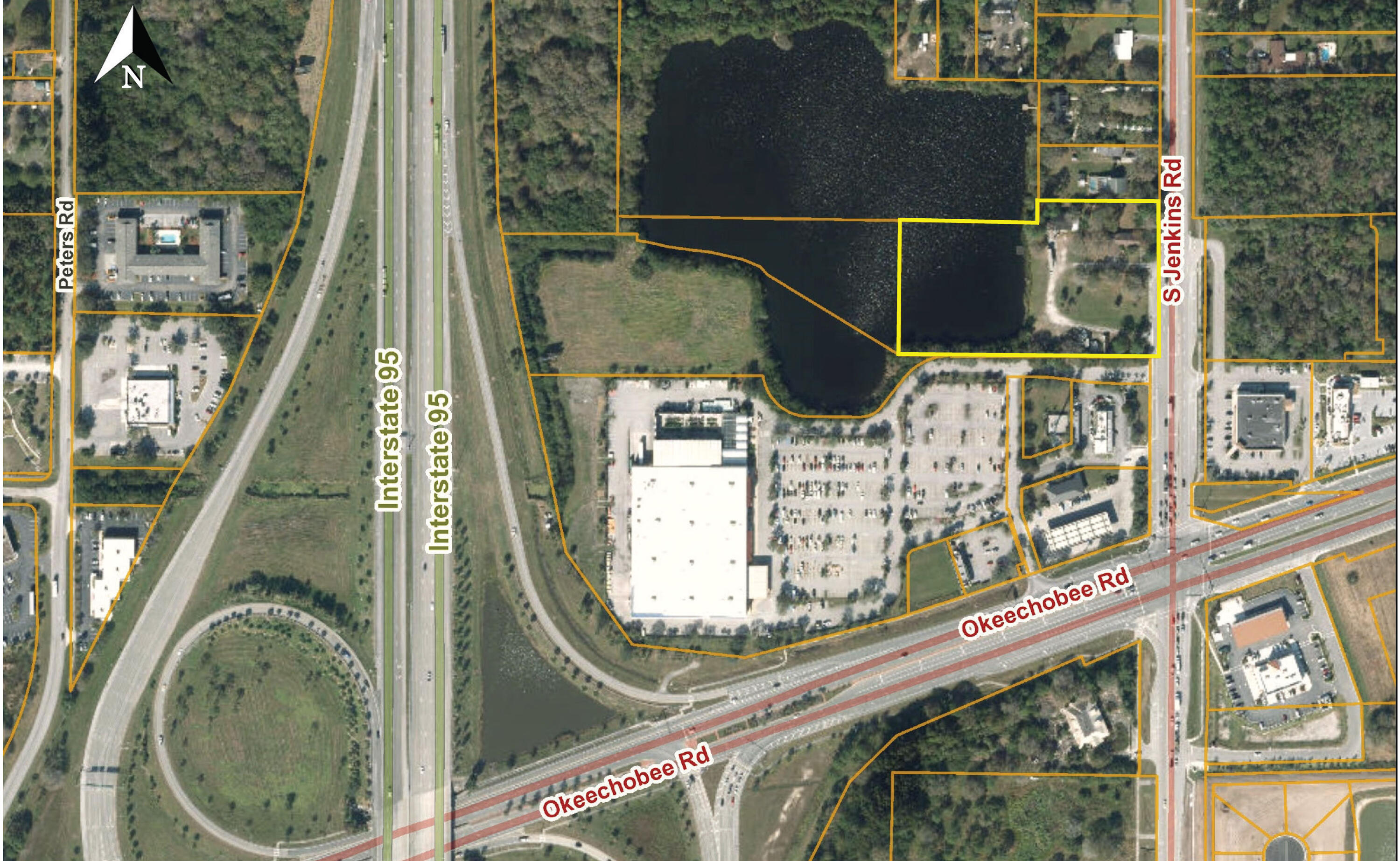 2511 South Jenkins Road Fort Pierce, FL 34947 - Photo 2 of 9 Aerial w outline