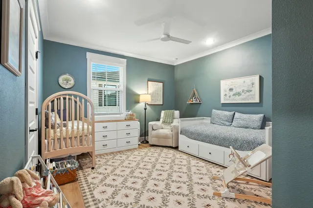 a view of a balcony with furniture
