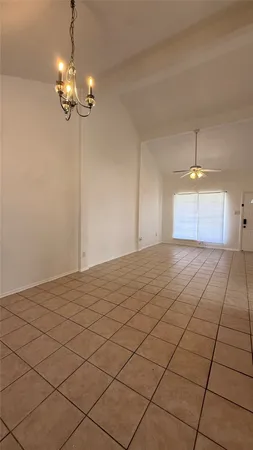 a view of a livingroom with chandelier