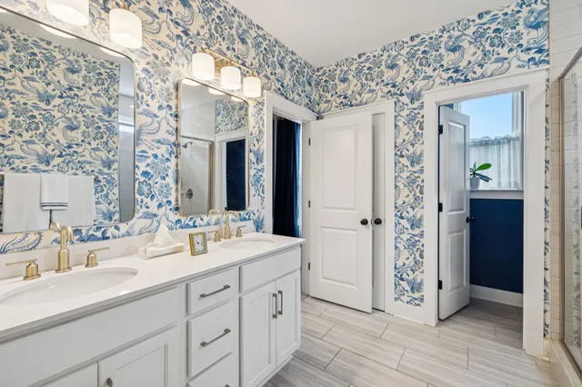 a view of a chair and table in backyard