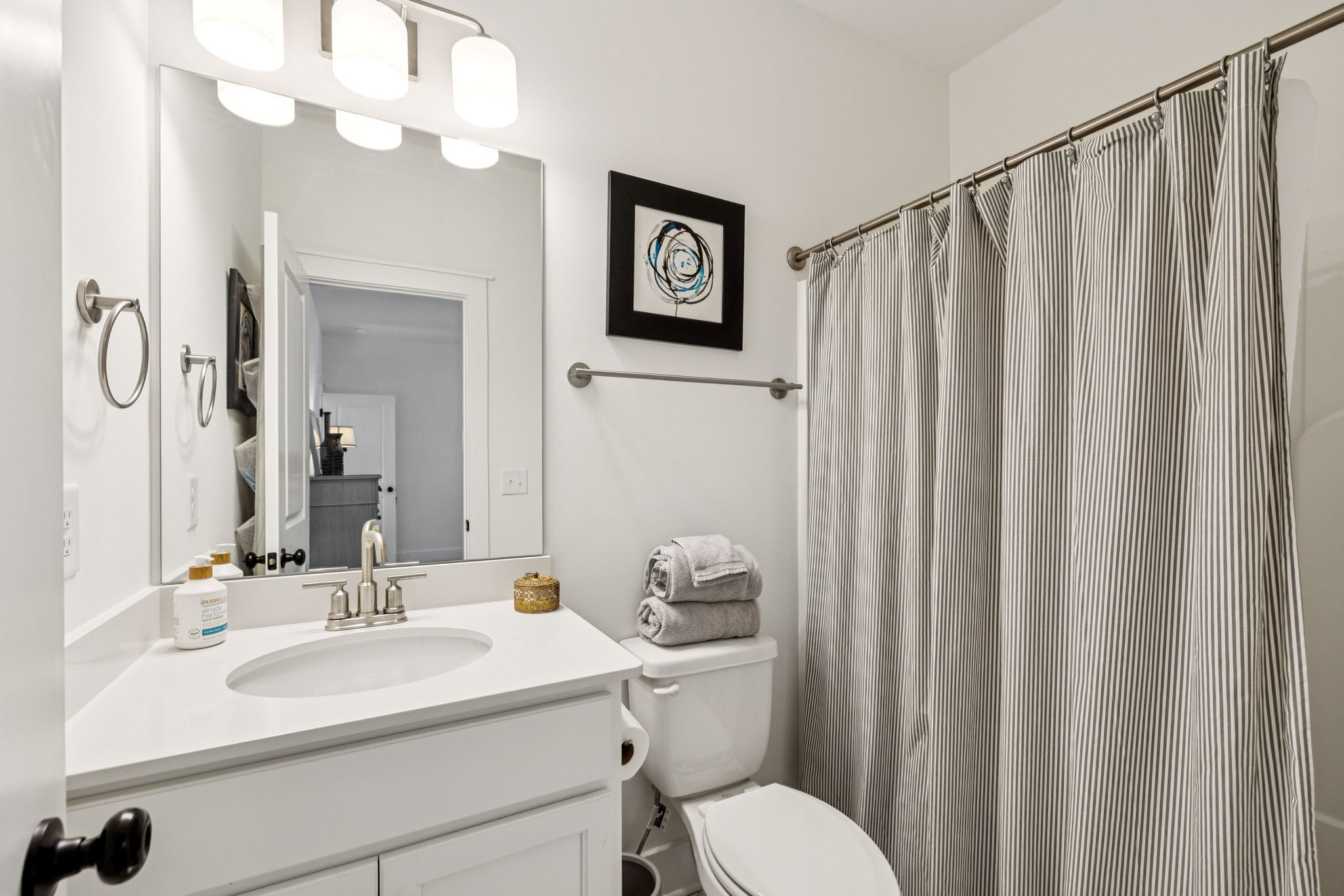 218 Southmen Lane Spring Hill, TN 37174 - Photo 57 of 73 a bathroom with a sink a toilet and a mirror