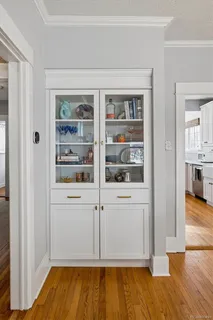 a view of a room with empty racks